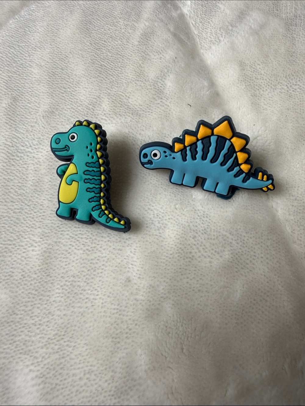 Blue & Teal Dinosaur Shoe Charms